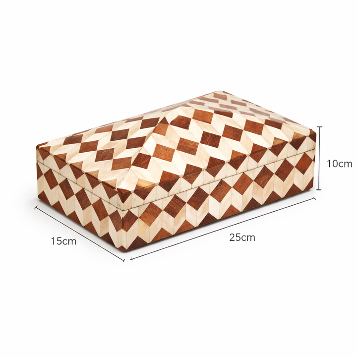 Diamond Pattern-Bone Inlay Decorative Box