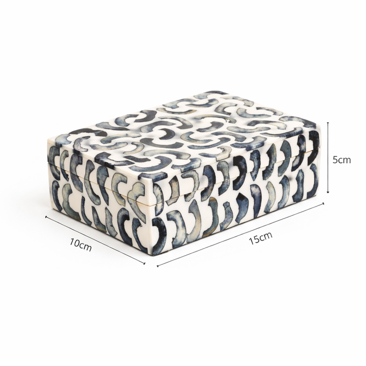 Abstract Pattern Bone Inlay Box