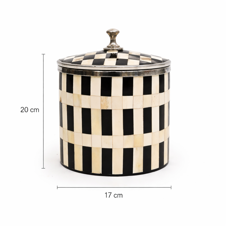 Seau à glace à incrustation à carreaux