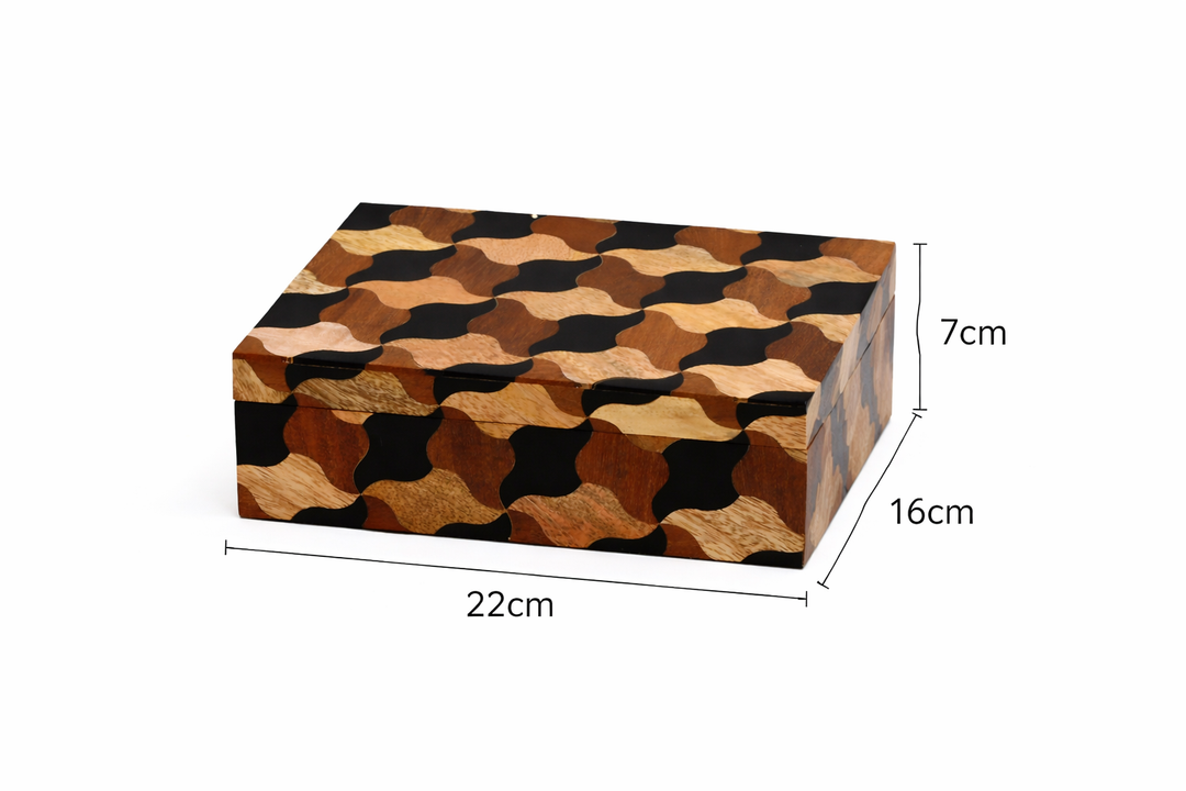 Mosaic Wooden Box – Set of 3