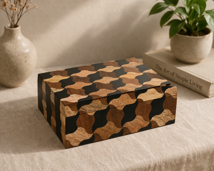 Mosaic Wooden Box – Set of 3