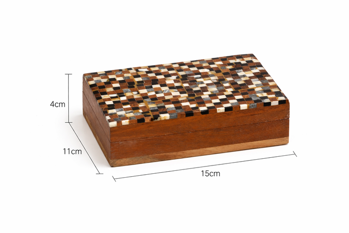 Wooden Mosaic Card Box