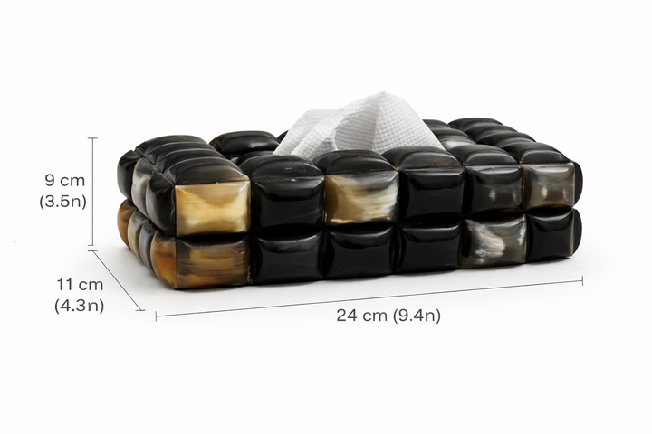 Bubble Pattern Bone Inlay Tissue Box