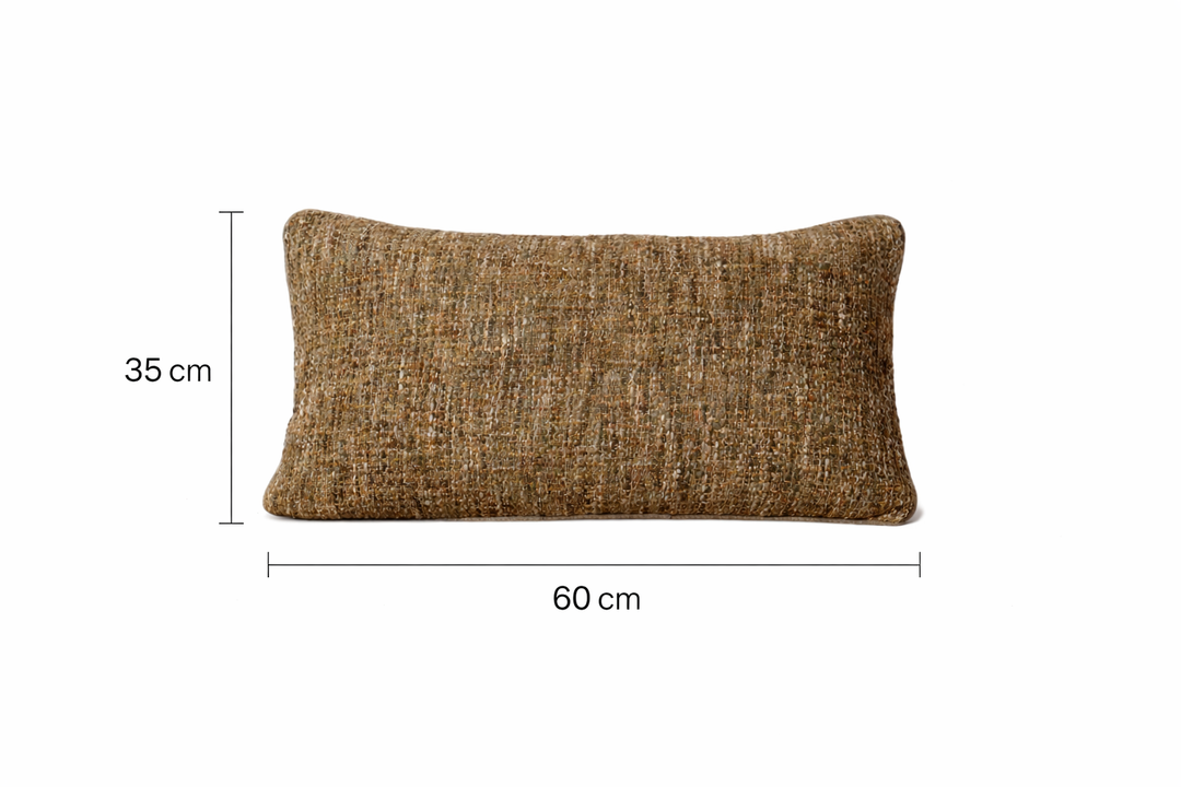 Grey Textured Cotton Cushion 35 x 60 cm