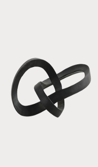 Interlocking Loop Aluminium Sculpture – Black