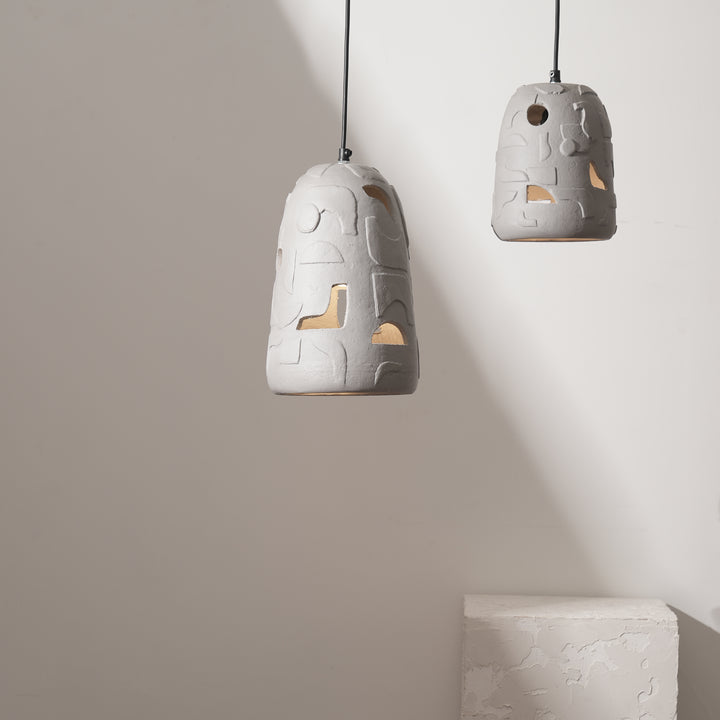 Lampe suspendue Petros haute - Gris