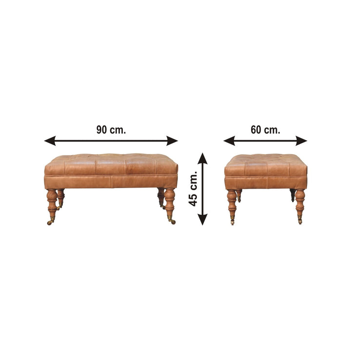 Purchase Two brown ottomans Online