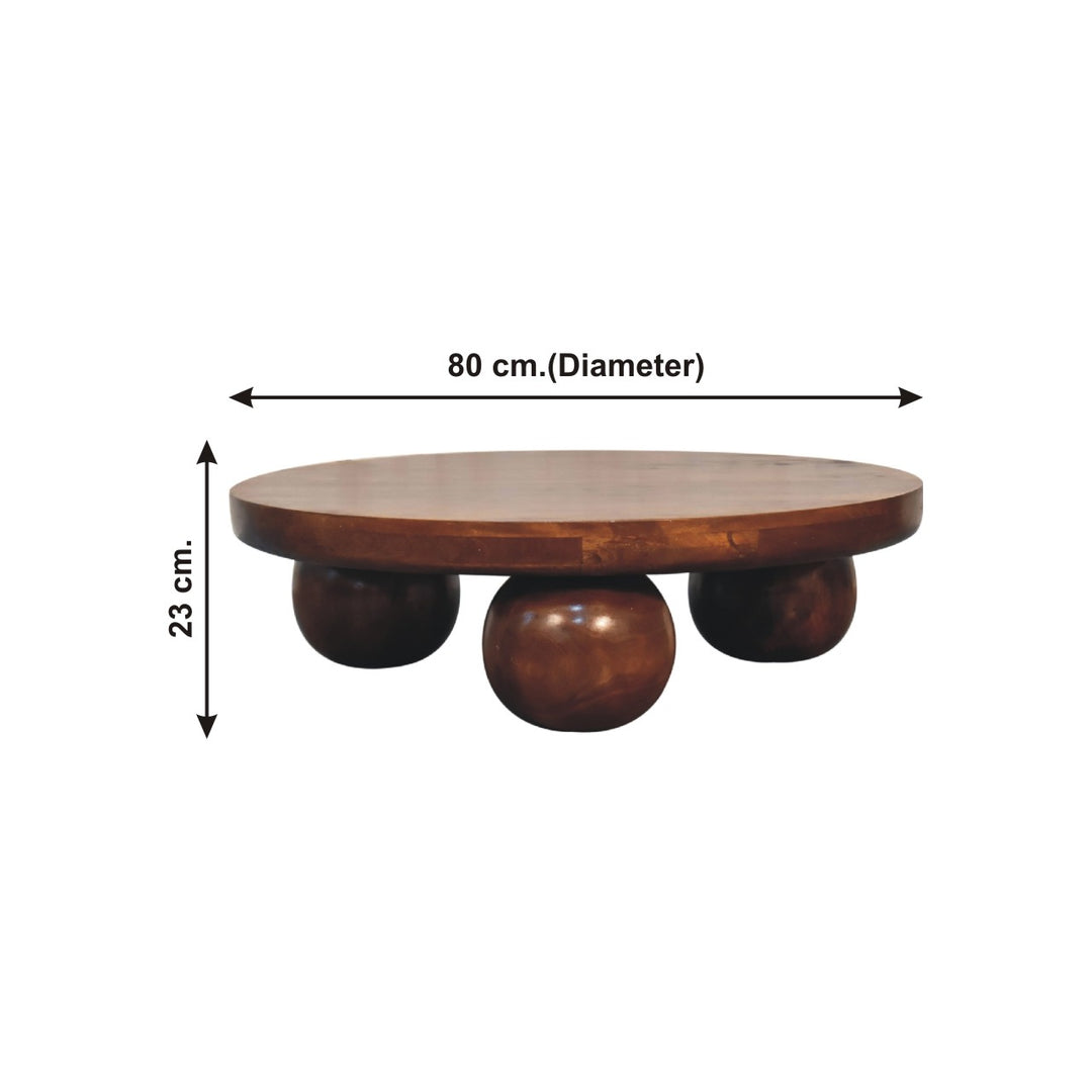 Purchase Wooden table with spherical bases online