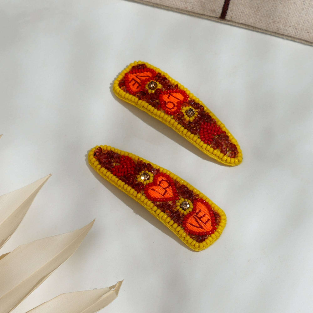 Sweetheart Hair Embroidery Clip