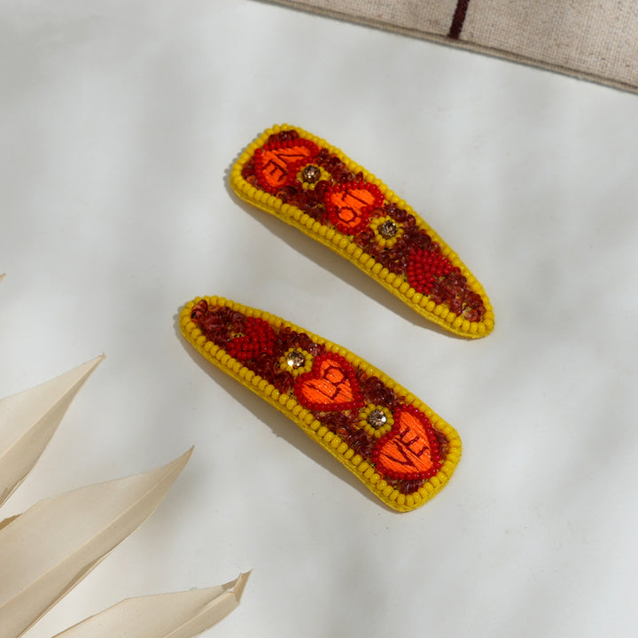 Sweetheart Hair Embroidery Clip