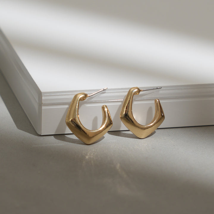 Gold Plated Designer Hoop Earrings