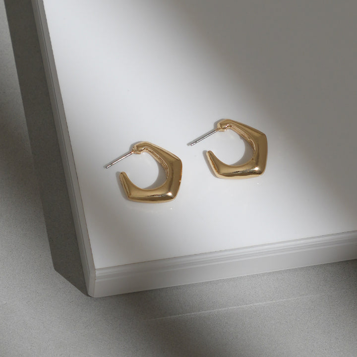 Gold Plated Designer Hoop Earrings