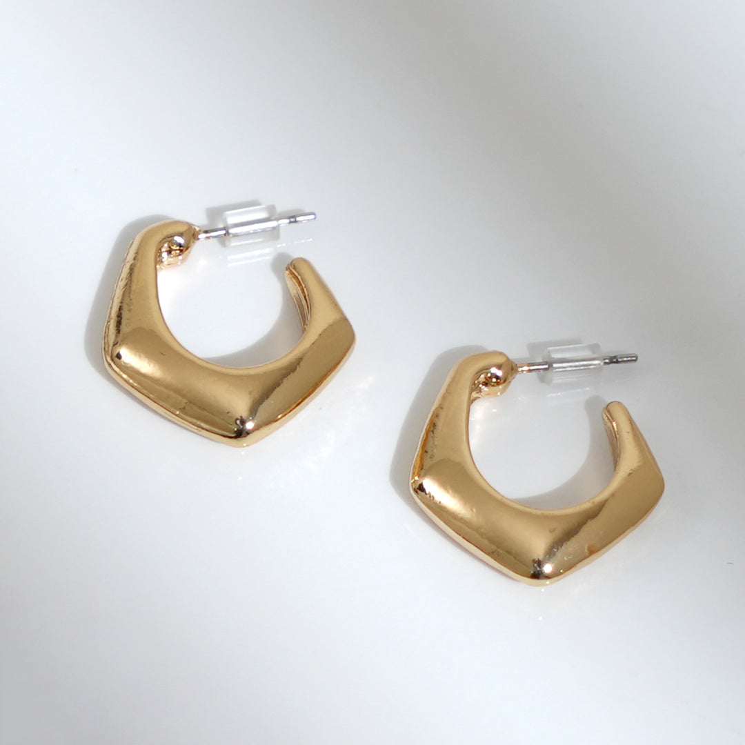 Gold Plated Designer Hoop Earrings