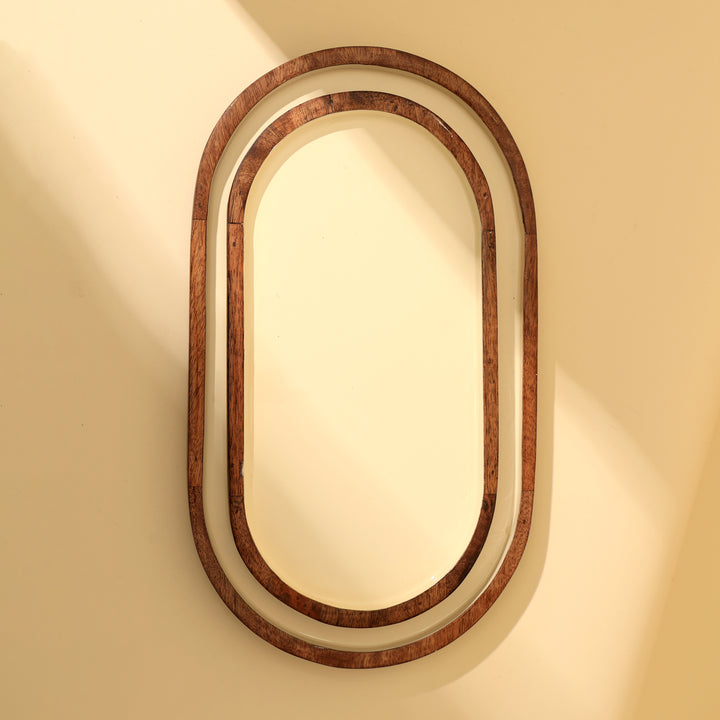 Oval Tray with Enamel Inside