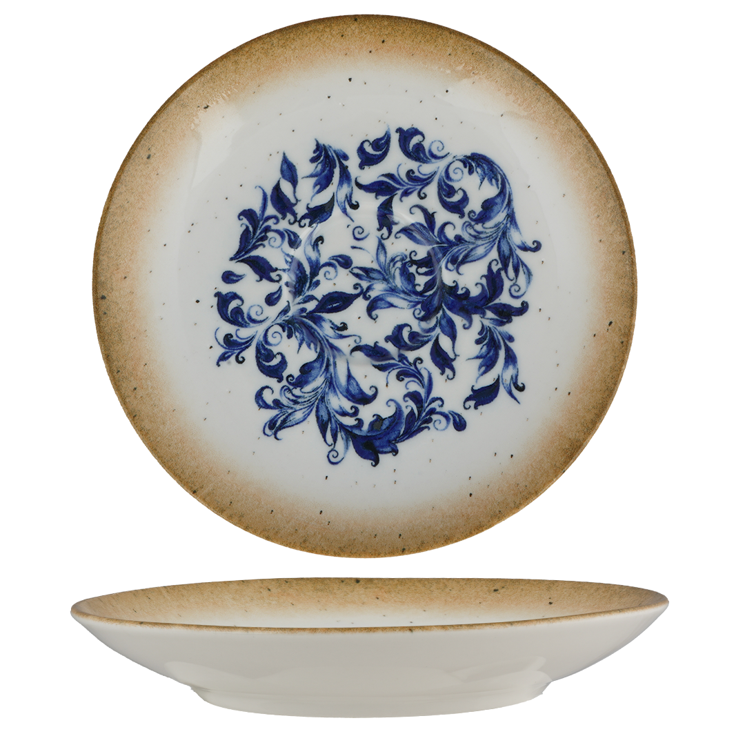 Cruise Amalfi Porcelain Saucer 15cm | Mediterranean Coffee & Tea Saucer | Professional Hospitality Tableware | Set of 12