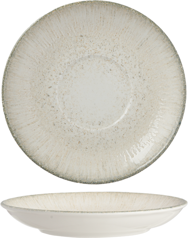 Ariane Iris Grey Tea Saucer 15CM | Porcelain Tableware for Hotels & Restaurants