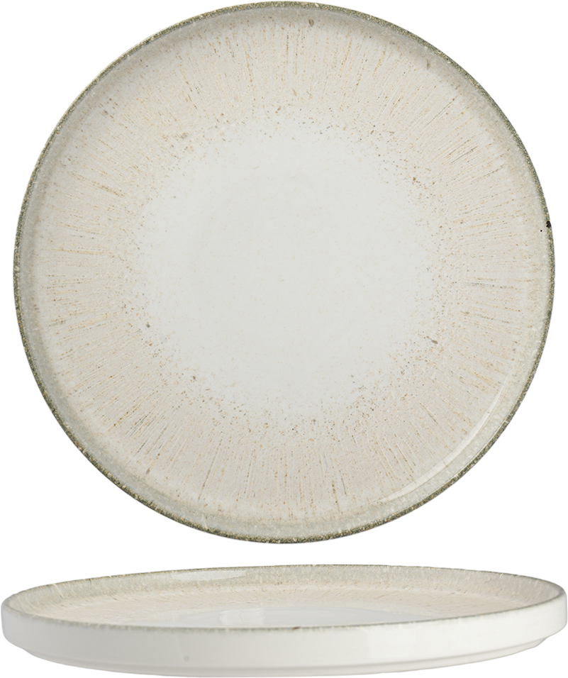 Ariane Iris Grey Stackable Plate 27CM – Set of 4 | Porcelain Tableware for Hotels & Restaurants