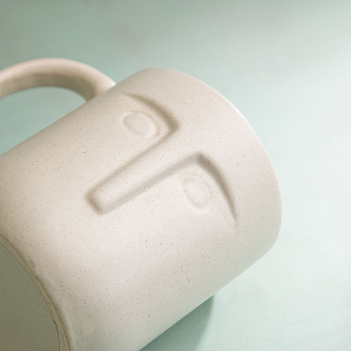 Juego de 2 tazas de café de cerámica Moai