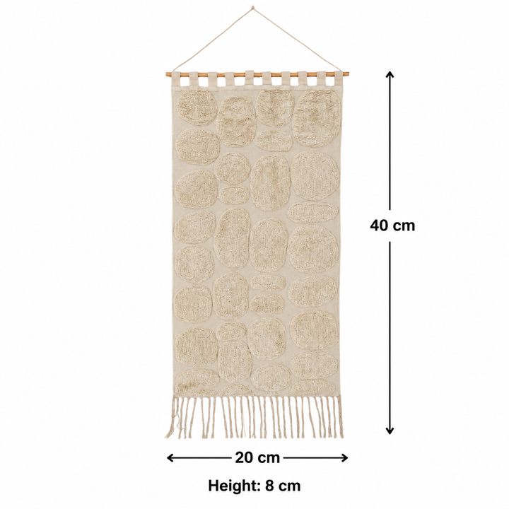 Pebble Harmony Tufted Wall Hanging | Cotton Textile Art
