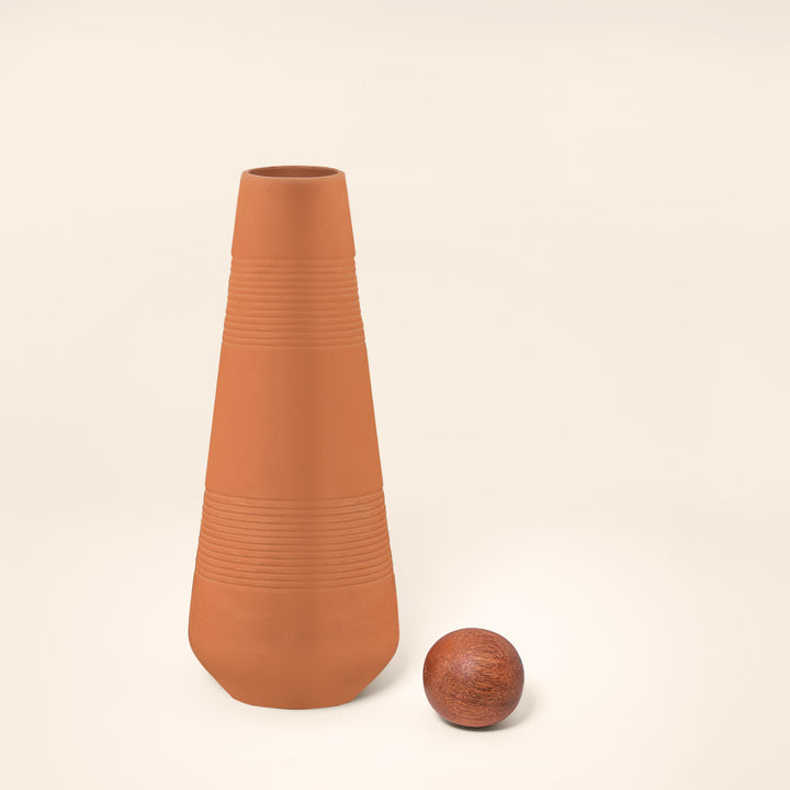 TERRACOTTA WATER BOTTLE WITH SPHERE STOPPER