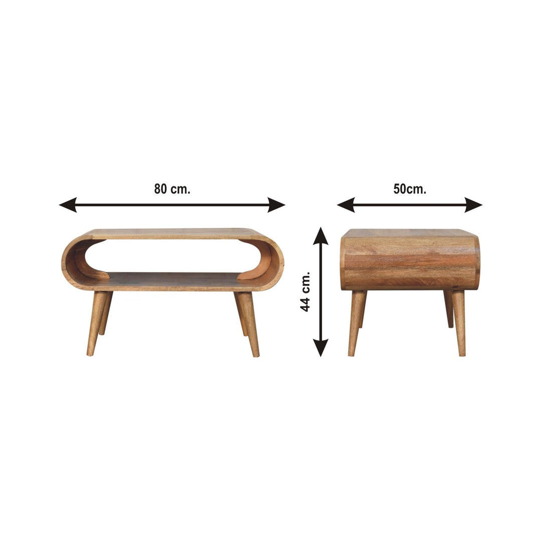 Wooden side table and stool