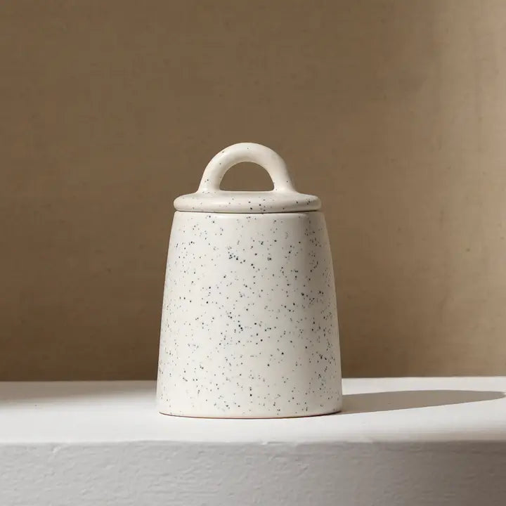Ceramic Canister – Pure White Handmade Storage Jar