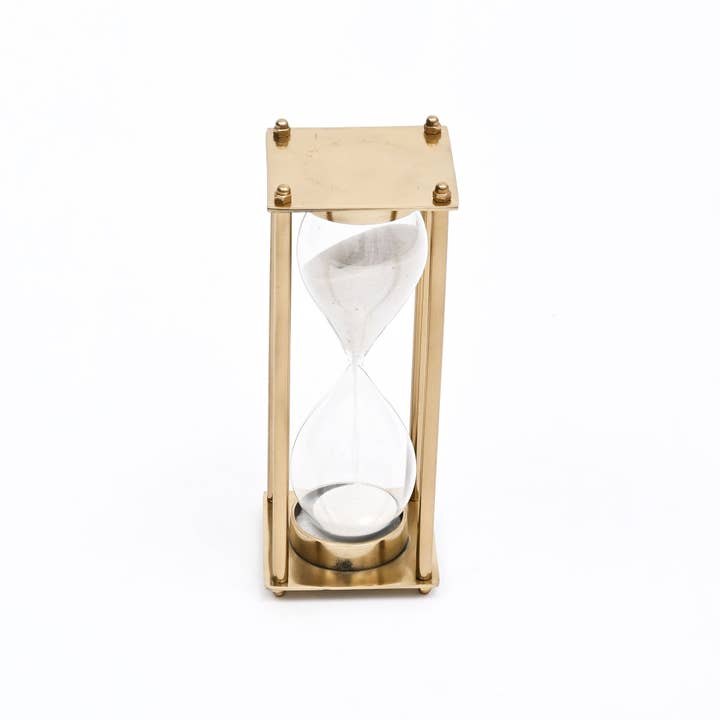 Modern Gold Frame Hourglass Sand Timer | Luxury Décor | Gold