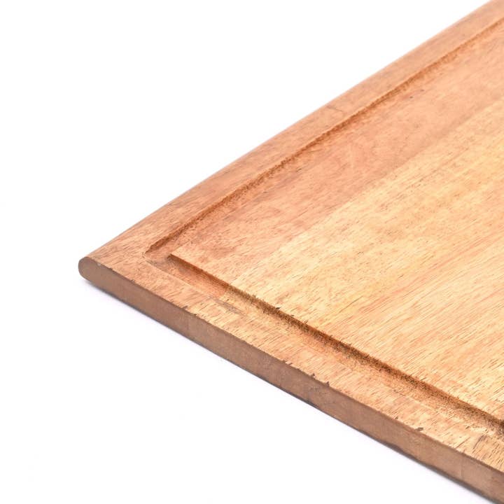 Premium Wooden Cutting Board with Juice Groove | Durable Food-Safe Chopping, Serving & Charcuterie Platter for Kitchen