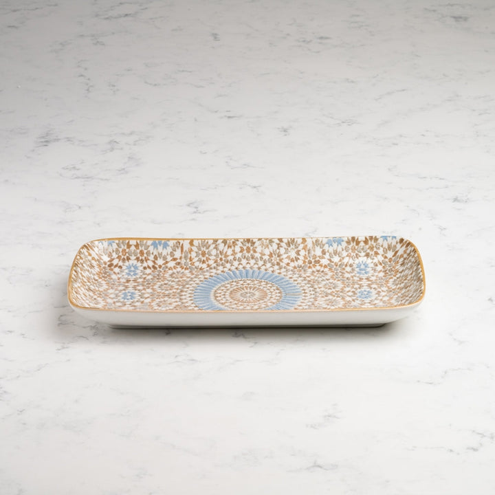 Cruise Tangier GN Rectangular Porcelain Plate 36 × 16.5cm – Set of 6 | Moroccan Serving Platter | Professional Hospitality Tableware