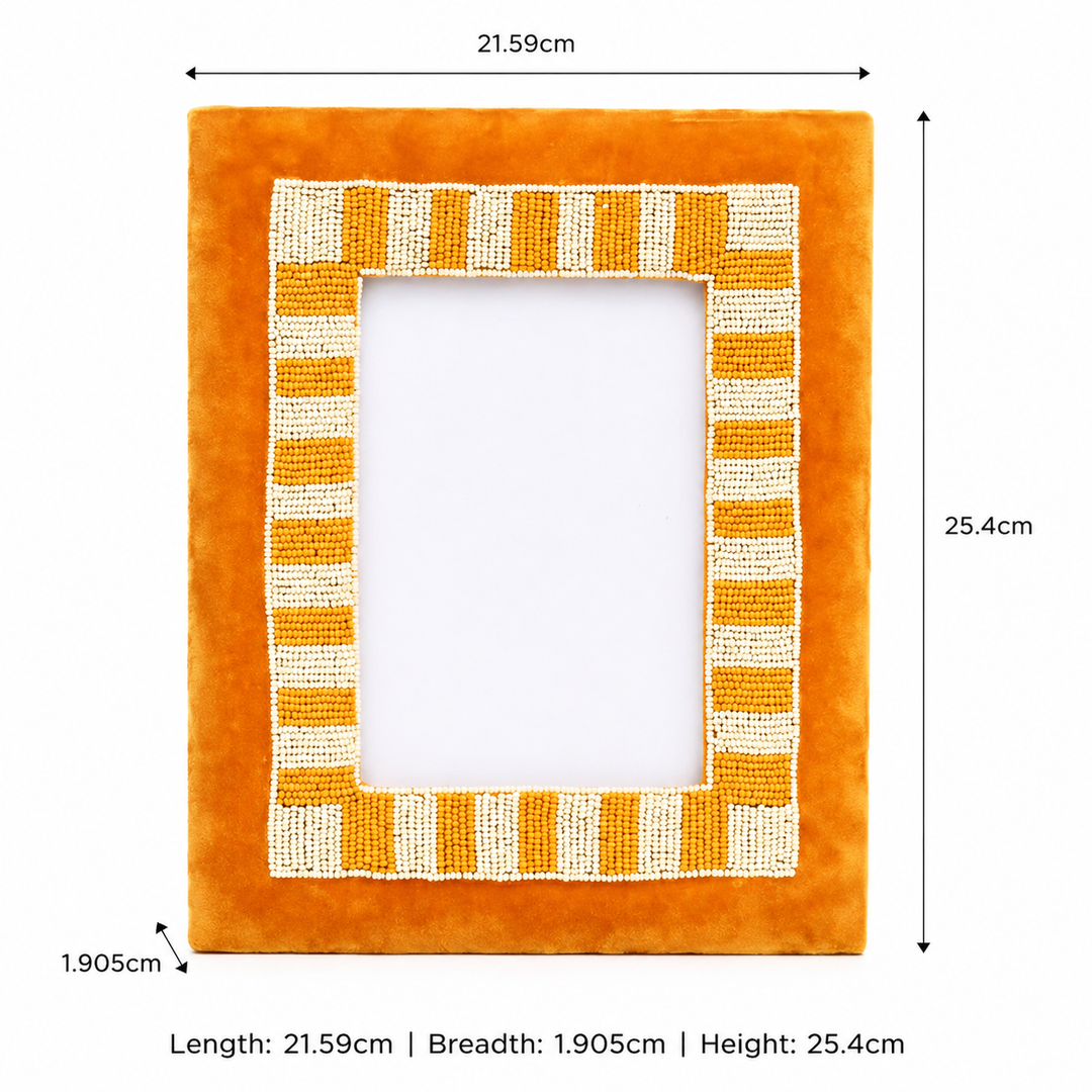 Sandstone Striped Elegance Photo Frame 5×7 Inch – Yellow & Beige