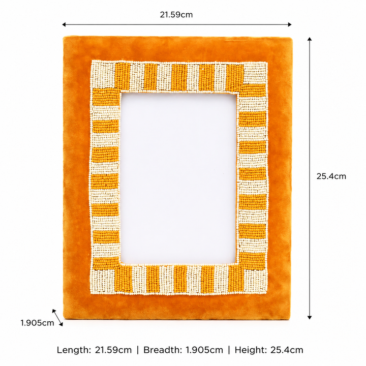 Sandstone Striped Elegance Photo Frame 5×7 Inch – Yellow & Beige