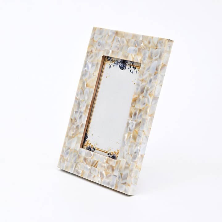 Handcrafted Mother of Pearl Style Photo Frame | Multicolor