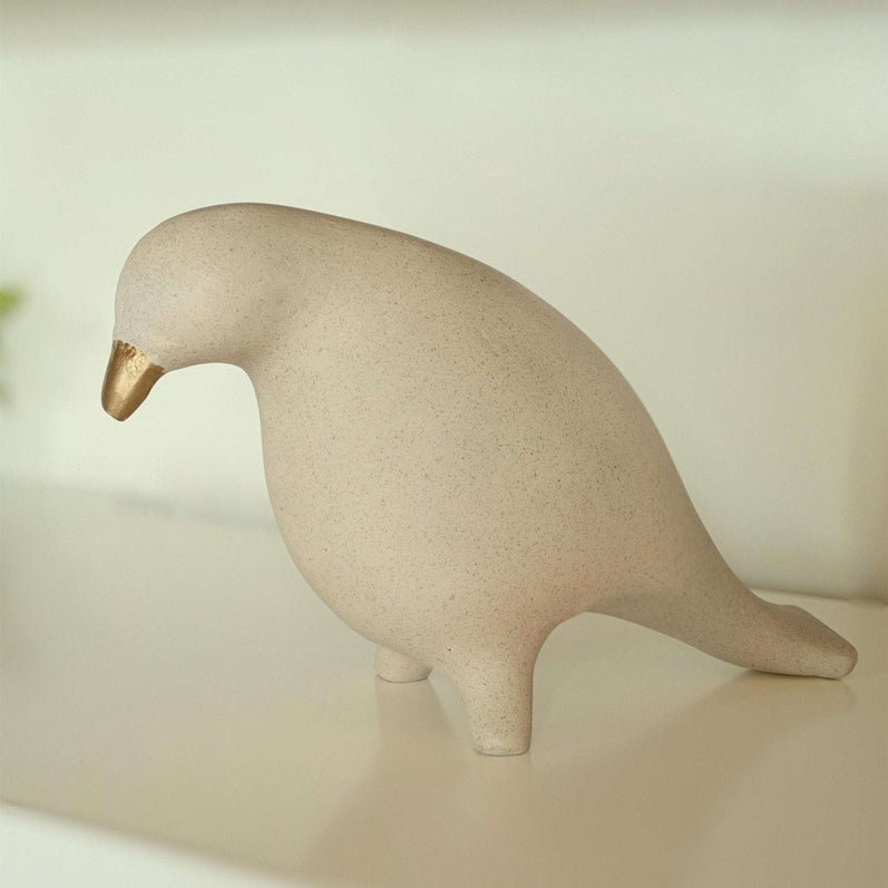 Handcrafted Ecomix Dove Sculpture | Sustainable Mindful Home Decor | Eggshell Finish | Peace & Contemplation