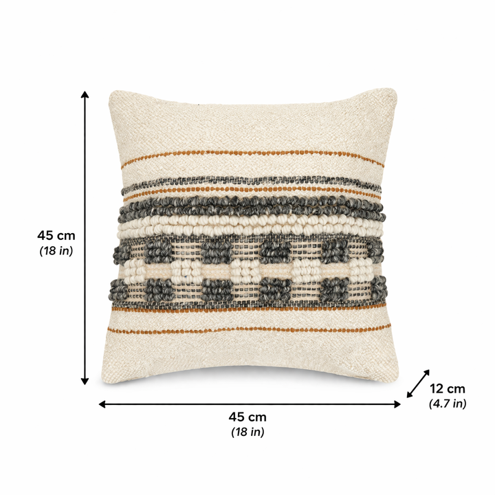 Colorful Multi Handwoven Cushion Cover – Handmade Textured Home Accent