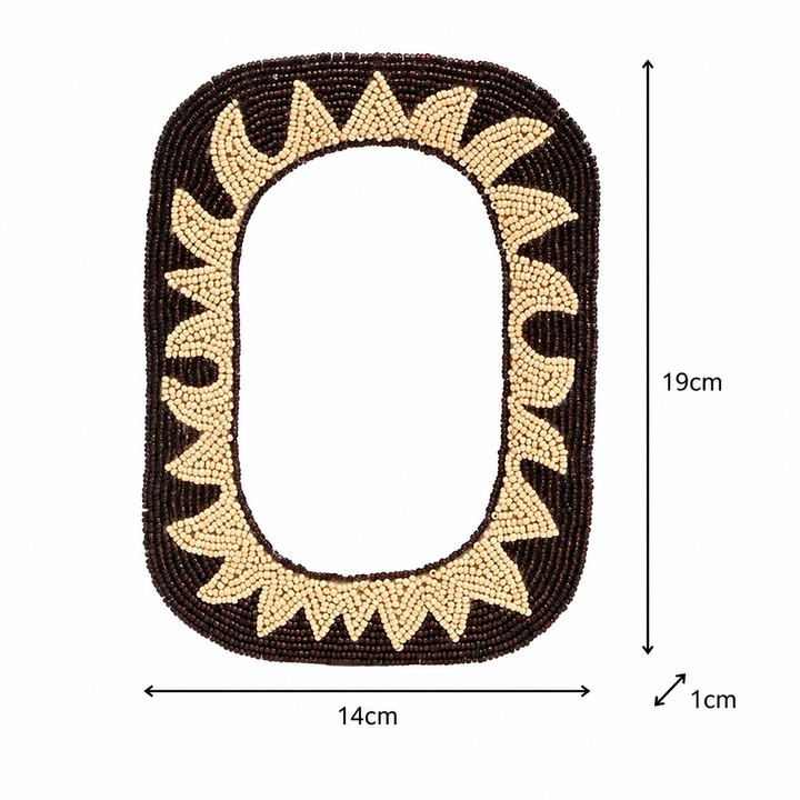 Rustic Sunburst Beaded Photo Frame 4×6 Inch – Elegant Home Décor