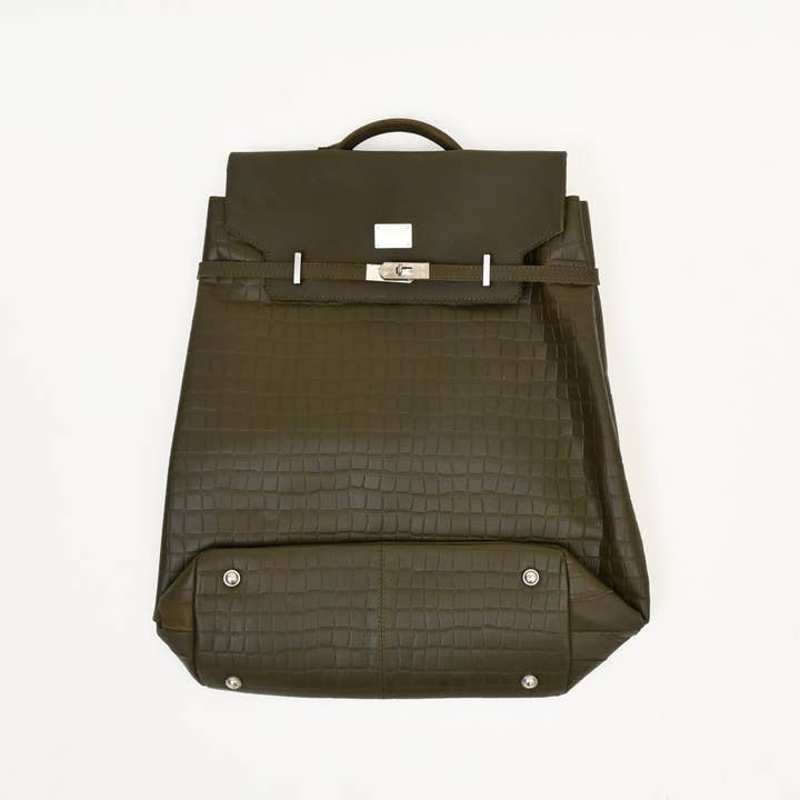 Leather Backpack Crogrn