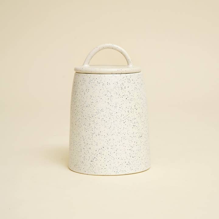Ceramic Canister – Pure White Handmade Storage Jar