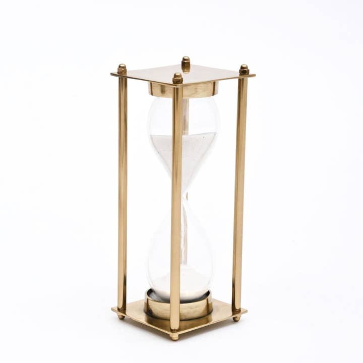 Modern Gold Frame Hourglass Sand Timer | Luxury Décor | Gold