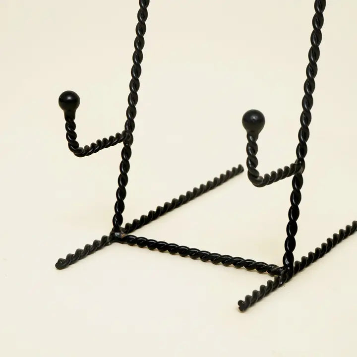 Handcrafted Black Iron Stand – Minimalist Decorative Display