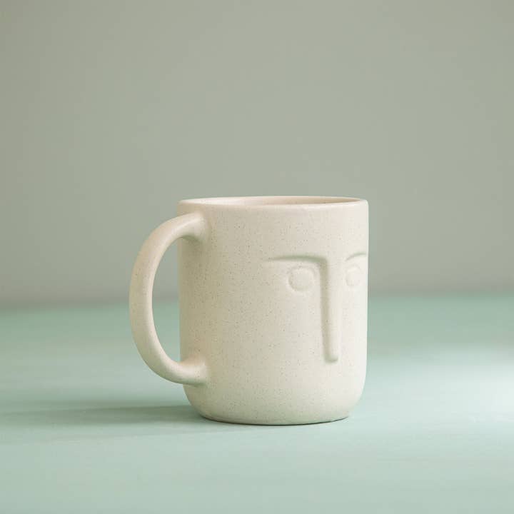 Moai Ceramic Coffee Mug Set of 2