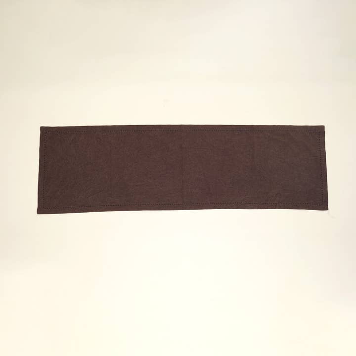 Handcrafted Cotton & Linen Table Runner – Rich Brown