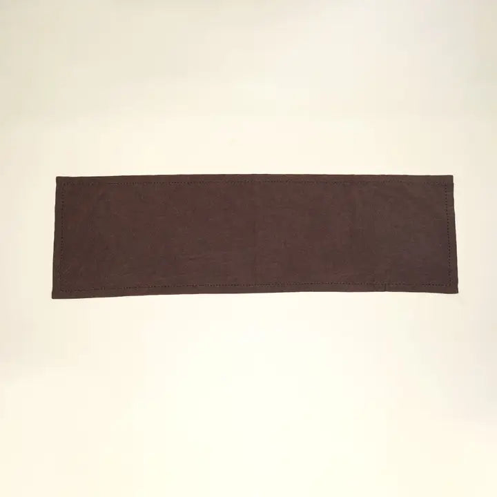 Handcrafted Cotton & Linen Table Runner – Rich Brown
