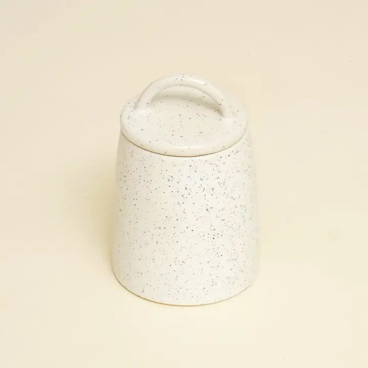 Ceramic Canister – Pure White Handmade Storage Jar