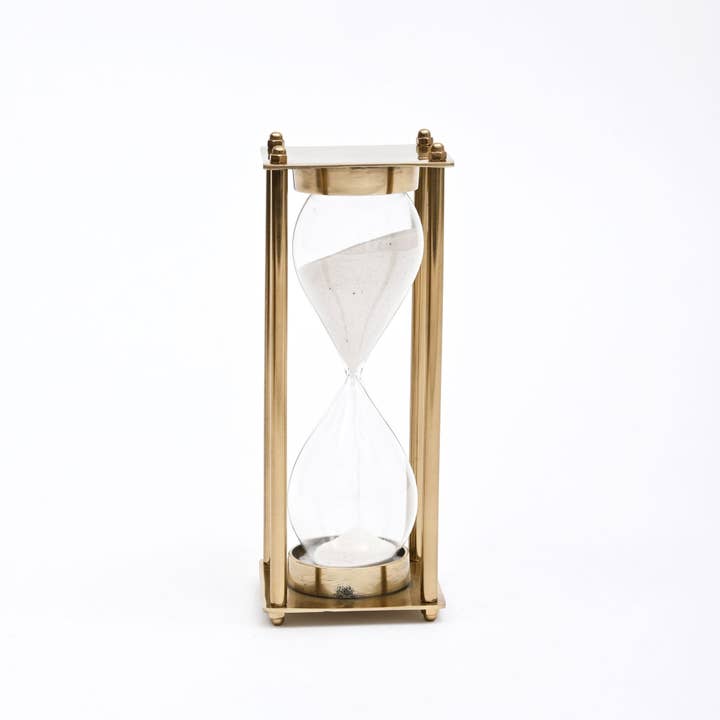 Modern Gold Frame Hourglass Sand Timer | Luxury Décor | Gold