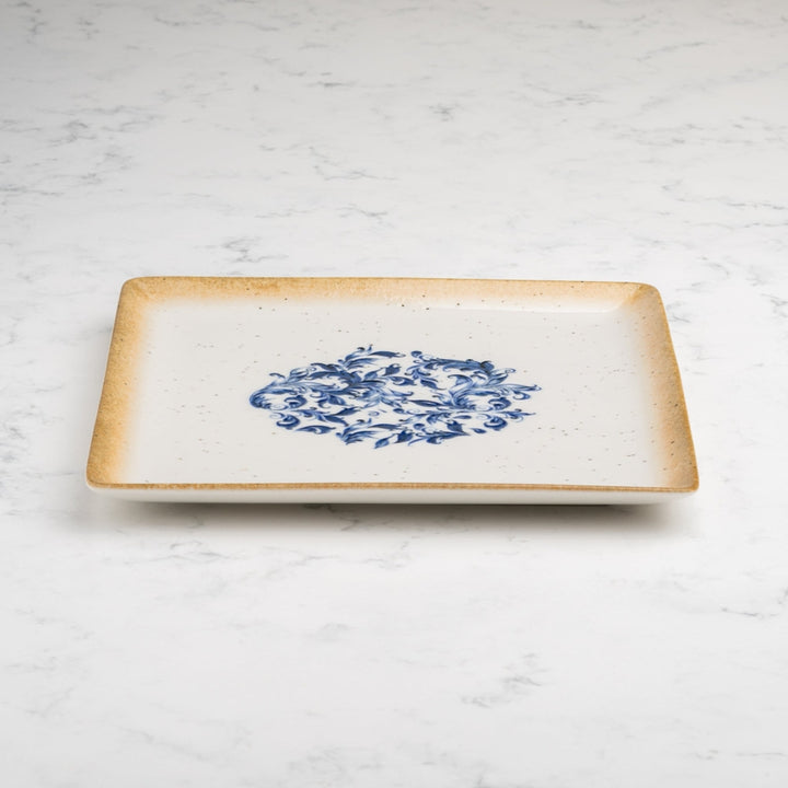 Cruise Amalfi Juliet Square Porcelain Platter with Foot 27cm – Set of 6 | Mediterranean Serving Platter | Professional Hospitality Tableware