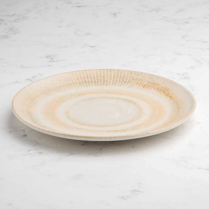 Paros Shell Sand Round Rimless Porcelain Plate 18cm – Set of 12 | Professional Hospitality Tableware
