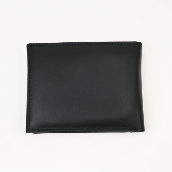 Men’s Leather Wallet 3B Napblk – Premium Black Napa Leather Wallet with Coin Pocket & 6 Card Slots | Elegant Slim Bifold Design