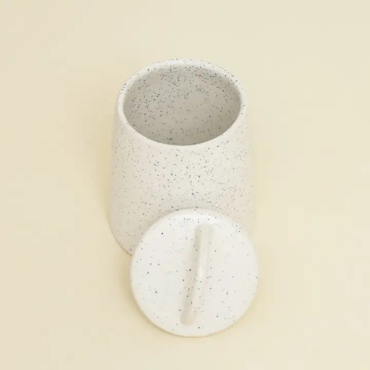 Ceramic Canister – Pure White Handmade Storage Jar