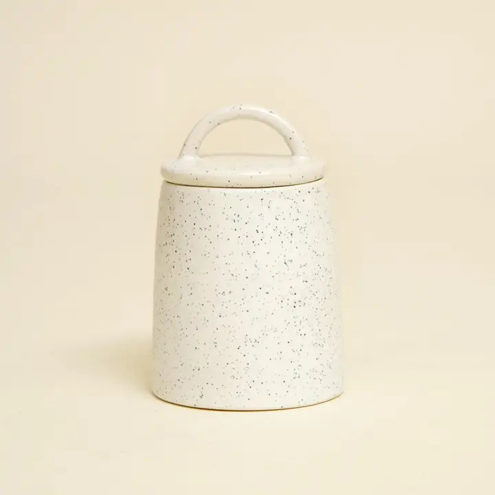 Ceramic Canister – Pure White Handmade Storage Jar