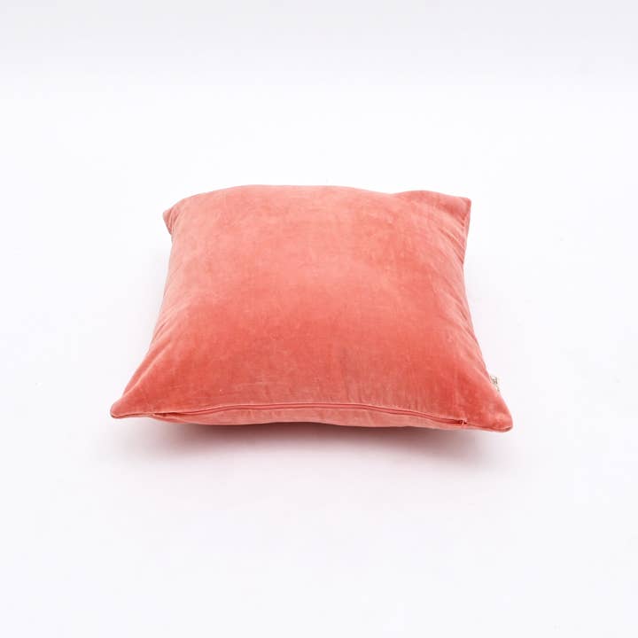 Velvet Cotton Cushion- Dusty Rose Solid- 45x45 cm